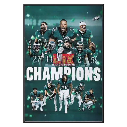 Philadelphia Eagles Super Bowl LIX Champions Poster
