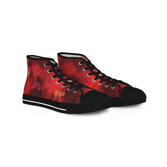 Radio Devil Men's High Top Sneakers - Hazbin Hotel Alastor themed Men's Sneakers