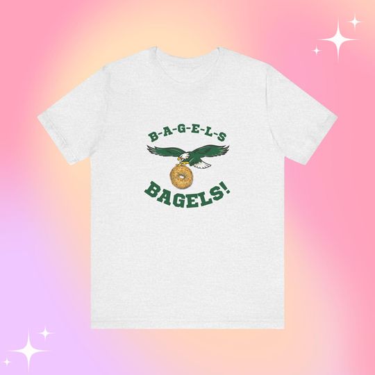 Philadelphia Eagles Short Sleeve Tee, Parody Shirt, Funny Football Shirt, Bagels T-shirt