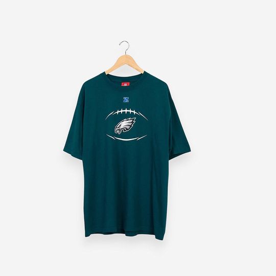 vintage 90s/y2k green Philadelphia eagles football football sports t-shirt size x-large