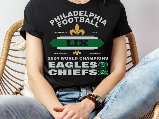 Eagles Philadelphia Typography Winner Shirt - Championship Philadelphia Football World football League Football Season - Bird Gang Philly Tee