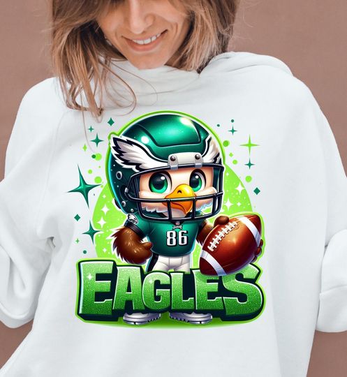 Cute Eagles Mascot Shirt  , Philadelphia Eagles Sublimation, Sport Shirt Design, Game Day Shirt Design