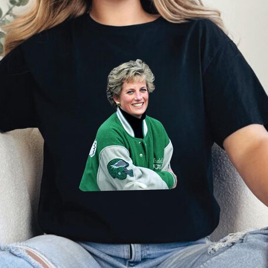 Princess Diana Sweatshirt, Philadelphia Eagles Shirt, Princess Diana Philadelphia Shirt, Iconic Diana Print, Royalty Tee, Royal Family Shirt
