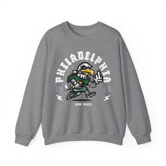 Philadelphia Eagles Sweatshirt, Crewneck Jumper, football Fan Apparel, Team Spirit Pullover, Football Fan Gift,