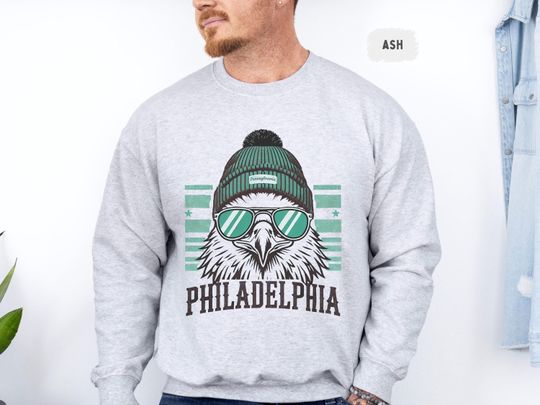 Philadelphia Football Sweatshirt, Sports Team Apparel, Game Day Clothing, Team Spirit Jumper, Football Fan Gift, Crew Neck Pullover