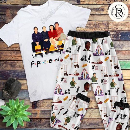 Friends Movie Pajamas Set, Friends Meets Seinfeld Shirt Pants Set, Friends TV Show Pajamas Pants, Friends Movie Holiday Pajamas
