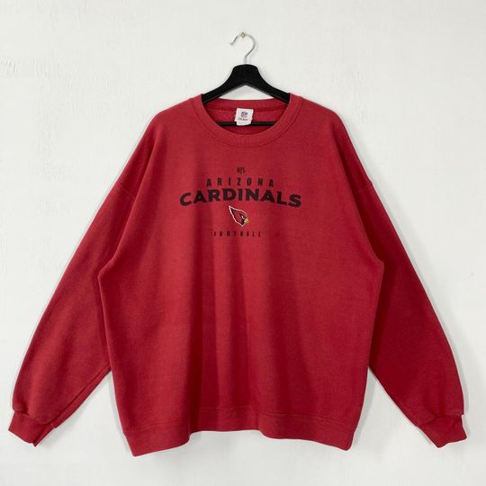 Vintage Arizonna Cardinals Sweatshirt Cardinals Crewneck Cardinals Sweater Pullover Sportswear football Arizonna Cardinals Print Logo Red XXLarge