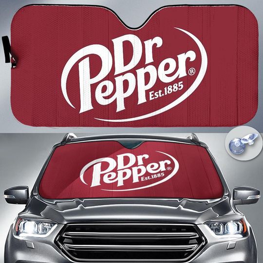 Dr Pepper Car Sun Shade, Dr Pepper Car Windshield Cover, Auto Sun Shade, Car Accessories