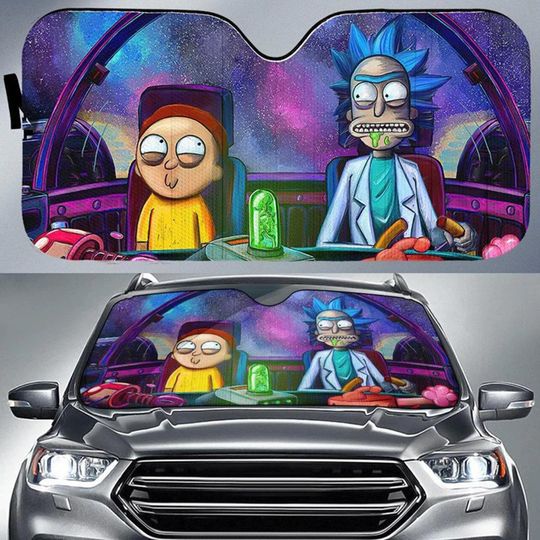 Rick And Rickandmorty Car Sun Shade, Rick And Rickandmorty Car Windshield Cover, Auto Sun Shade, Car Accessories