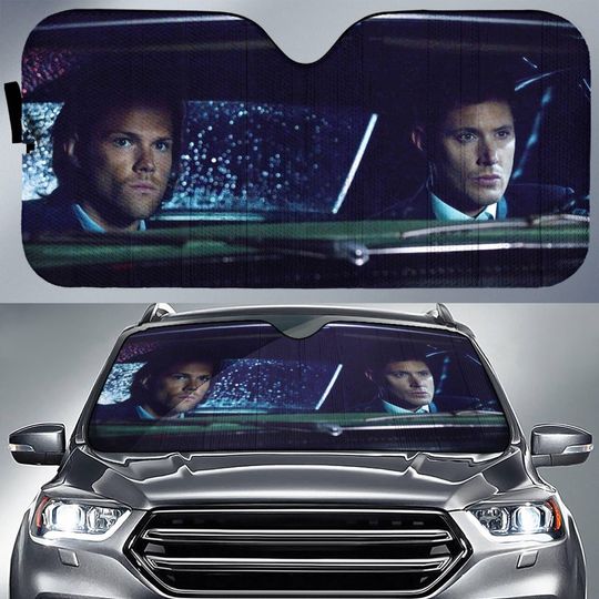 Supernatural Car Sunshade, Winchester Brothers  Car Windshield, Dean Winchester Auto Sunshade, Supernatural Merch, Gift For Him