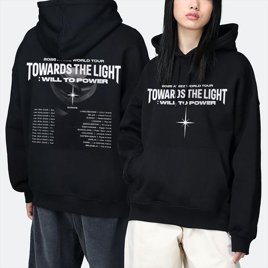 Ateez Towards The Light Will to Power Tour Europe Hoodie, Ateez Merch, Ateez Shirt, Ateez Europe T-Shirt, Ateez Kpop Shirt Ateez Tour Hoodie