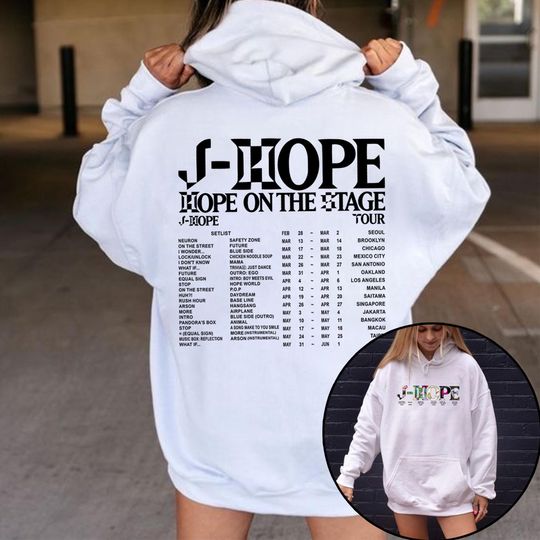 J-Hope Hope On The Stage Tour 2025 Setlist Hoodie, Hope On The Street Shirt, J Hope World Tour Shirt, BTS Hobi Shirt, J Hope All Album Shirt