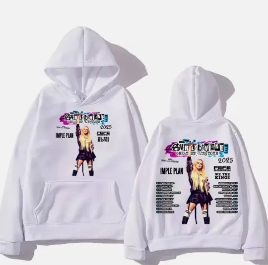 Avril Lavigne Greatest Hits Tour 2025 Hoodie For Fans