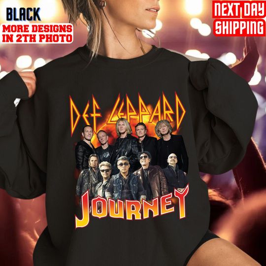Def Leppard Journey 2025 Sweatshirt, Journey Summer Stadium Tour 2025 Hoodie, Def Leppard Fan Sweater, Def Leppard And Journey Sweatshirt
