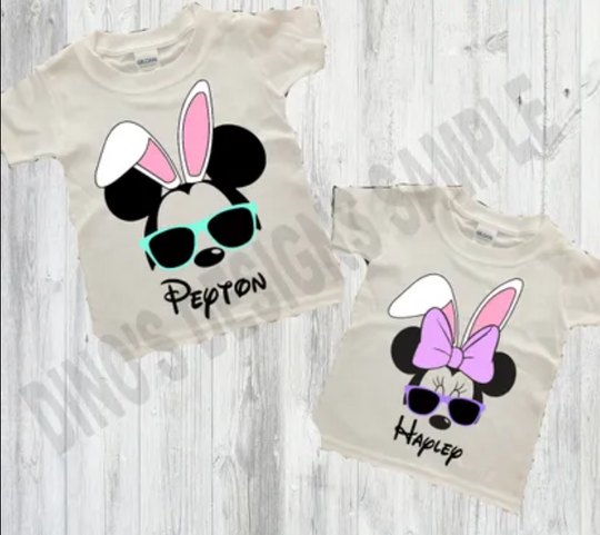 Easter Girl and Boy Mouse  || Sublimation Gift for Her || Easter