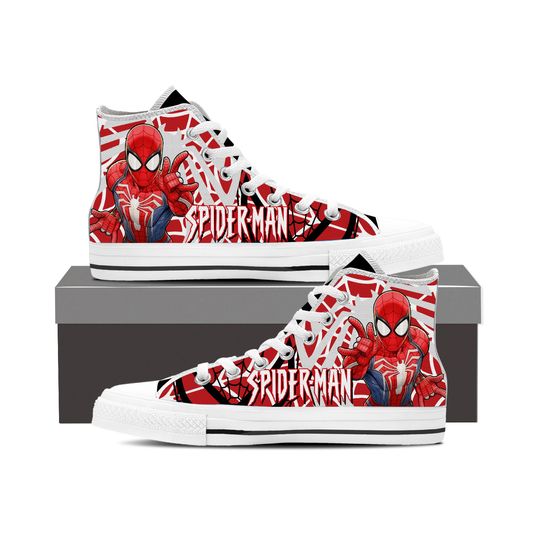 Spider-Man Men's High Top Sneaker , Shoes Athletic