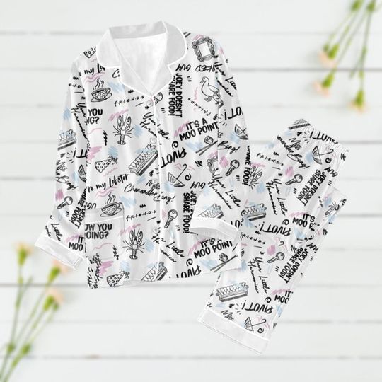 Friends TV Show Pajamas Set, Disney Movie Pajamas Pants, Friends Couch TV Show Sleepwear, Pivot Friends Holiday Pajamas