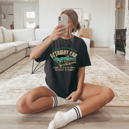 Discover Getaway Car Shirt Lyric Tshirt Aesthetic Tshirt Swift Shirt Oversized Shirt Graphic Tees For Women Vintage Shirts Swift Apparel Eras Concert