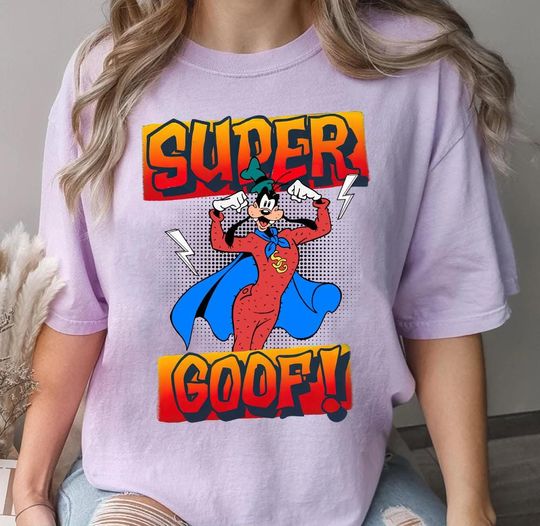 Discover Retro Disney A Goofy Movie Super Goof Comfort Colors T-Shirt, Magic Kingdom Disneyland Family Vacation Shirt, Birthday Gift Tee