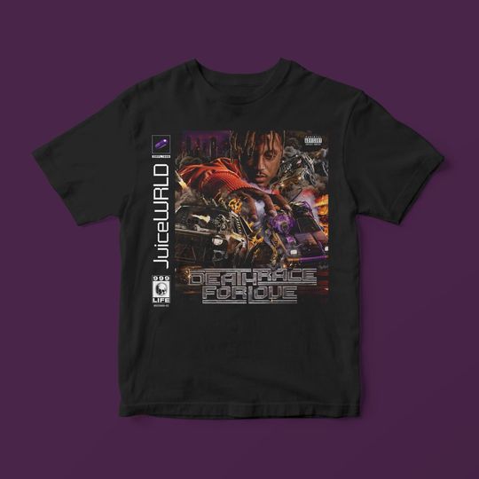 JuiceWrld 999 DRFL Album Cover T-Shirt, Unisex Tee, Death Race For Love Shirt, Soft style Graphic Top, Music Fan Gift