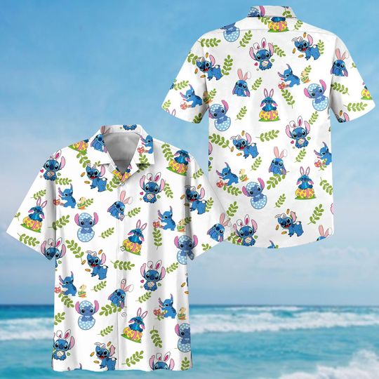 Lilo And Stitch Hawaiian Shirt, Stitch Button Shirt, Ohana Family Shirt, Disney Trip Vacation Shirt, Magic Kingdom Tee, Gift For Fan