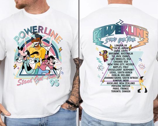 Goofy Powerline T-shirt, Max and Roxanne Shirt, Disney Goofy Movie Tee, Disney World Tour Shirt, Disneyland Roxanne Goofy Shirt