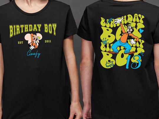 Disney Goofy Birthday Boy Shirt, Toddler Custom Birthday Shirt, Disneyland Boys Birthday Shirt, Disney 2025 Family Birthday Vacation Shirt