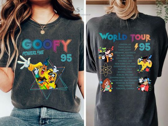 Retro 90s Goofy Movie Shirt, Max Goofy Roxanne Powerline Shirt, Disney World Tour Shirt, Goofy Movie Shirt