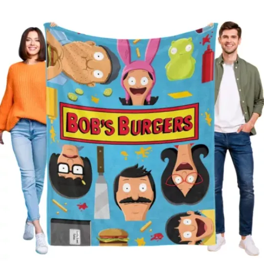 Discover Bobs Burgers Flannel Blanket  Soft Sofa Bed Couch Birthday Gift for Kids