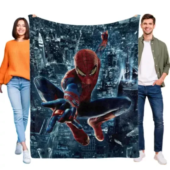 Marvel Spiderman Fleece Blanket Soft Bed Sofa Car Blanket Unisex Gifts