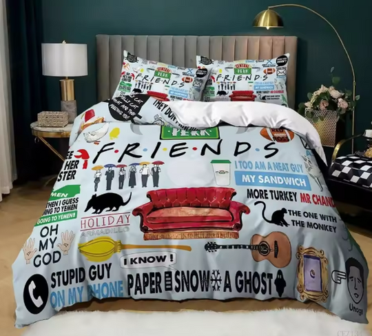 Friends Tv Show Style Bedding Set Boys Girls