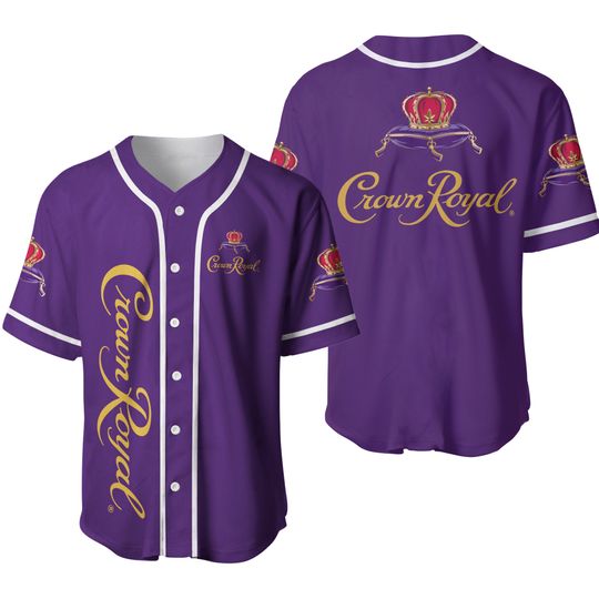 Purple Crown Royal Baseball Jersey - Crown Royal Jersey Shirt For Men Women, Crown Royal Baseball Shirt