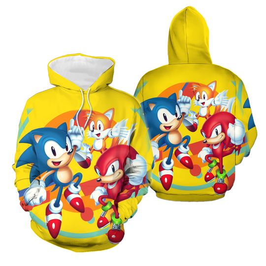 Sonic Hoodie, Disney Hoodie, Cartoon Hoodie