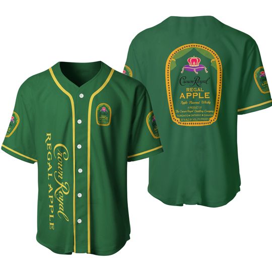 Vintage Green Crown Royal Regal Apple Baseball Jersey