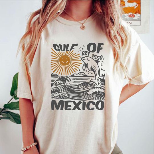 Gulf of Mexico EST 1550 T-Shirt, Gulf Coast Shirt, Texas Albm Mississippi Florida Beach Mexico Shirt, Gift Shirt