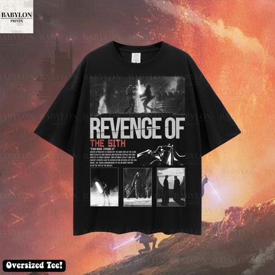 Oversized Revenge of the Sith Shirt Anakin Skywalker Shirt Darth Vader Tee Dark Jedi T-Shirt Retro Star Wars Chosen One Revenge of the Sith
