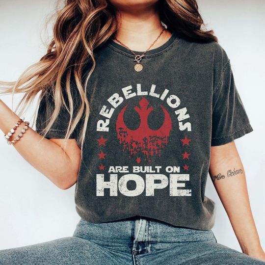 Retro Rebellions Are Built On Hope Shirt, Star Wars Rebel Shirt, Star Wars Jedi Shirt, Galaxy's Edge Tee, Resistance Shirt, Jedi Women Shirt