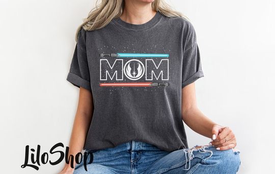 Jedi Mom Star wars Shirt, Star Wars Tees, Gift for Mom, Mother's Day Gift, Galaxy's Edge Comfort Colors Shirt,