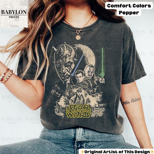 Vintage Star Wars Phantom Menace Shirt Darth Maul shirt Phantom Menace Shirt Anakin Skywalker Shirt Qui Gon Jin Star Wars Shirt
