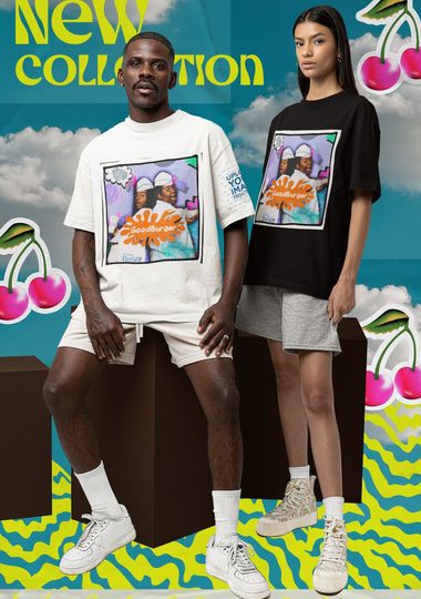Good burger fan Heavy Cotton Tee ,vintage 90s theme graphics t-shirt , kel Mitchell, kenan thompson , art work  loose fit tee gift 90s baby