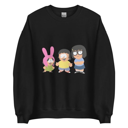 Discover Bob's Burgers Trio Sweatshirt  Louise, Gene, and Tina Inspired Design Unisex Sweatshirt