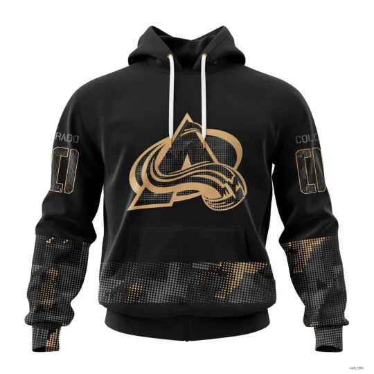 Colorado Avalanche Personalized Military Appreciation Hoodie