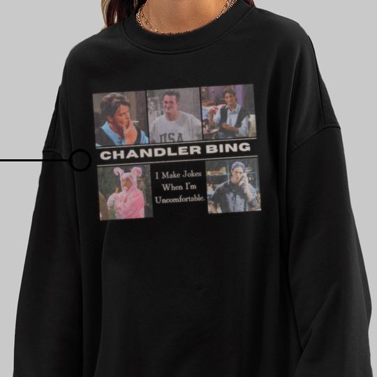 Vintage Chandler Bing Sweatshirt, 90s Bootleg Sweater St. Patricks Day Gift
