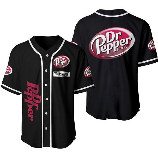 Personalized Dr Pepper All Over Print Baseball Shirt Best Gift