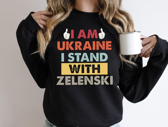 I Stand With Ukraine Zelenski Support Shirt, Ukrainian Solidarity, Anti Trump Putin , Support Ukraine Shirt, Liberal Leftist Activist