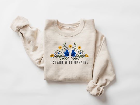 I Stand With Ukraine Shirt, Anti Trump Sweatshirt, Ukraine Support shirt, Liberal Democrat Shirt, Pro Ukraine Shirt
