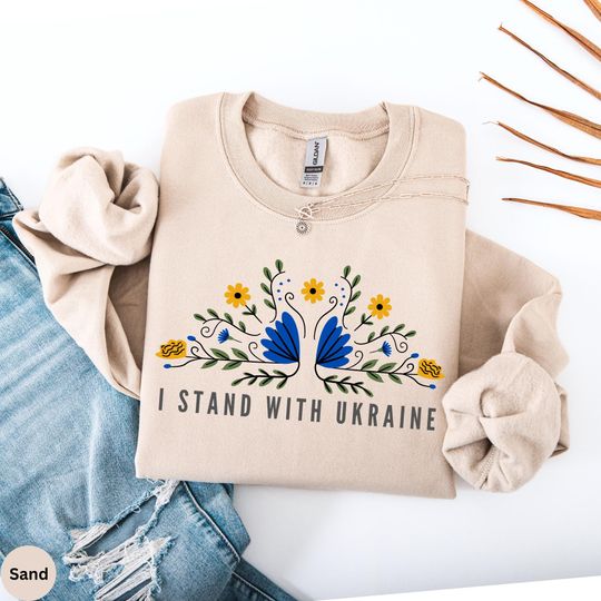 I Stand With Ukraine Sweatshirt, Anti Trump Sweatshirt, Pro Ukraine Sweatshirt, Ukraine Support Sweatshirt