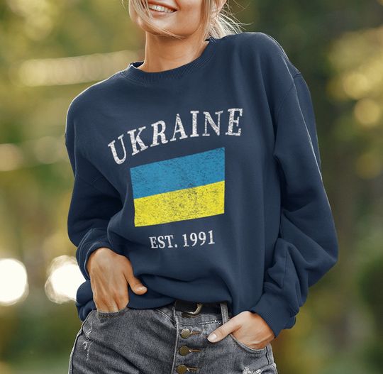 Womens Ukraine Sweatshirt, Ukraine Gifts, Ukraine Flag, Ukraine Shirt, Mens Ukraine Crewneck