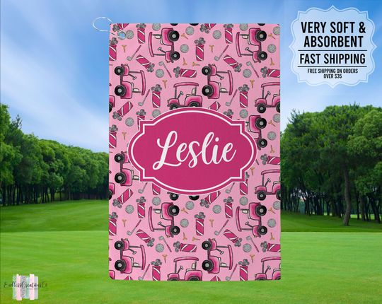 Personalized Golf Towel, Custom Golf Towels For Her, Ladies Golf Towel, Gift For Golfer, Custom Golf Towel, Personalized Golf Gifts