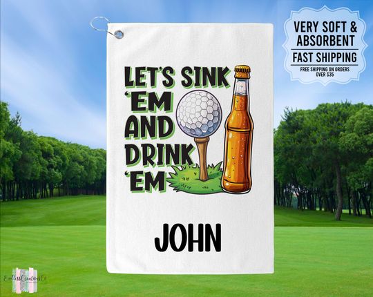 Personalized Funny Golf Towel, Custom Golf Towels For Him, Funny Golf Towel, Gift For Golfer, Custom Golf Towel, Personalized Golf Gifts